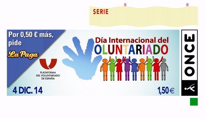 Cupón dedicado al Día Internacional del Voluntariado