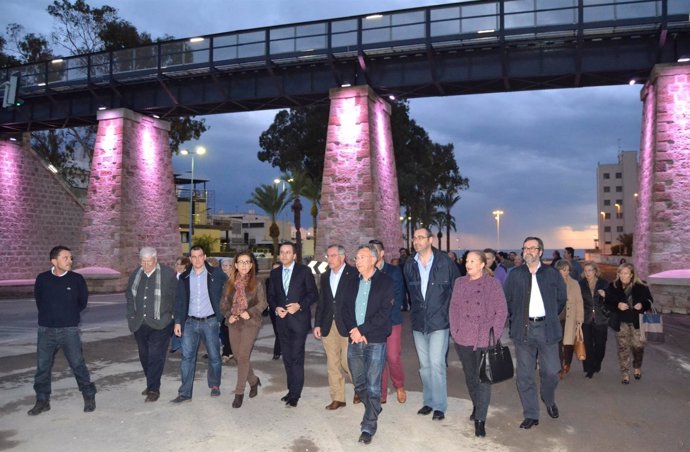 Inauguración de la restauración del puente de El Hornillo, en Águilas