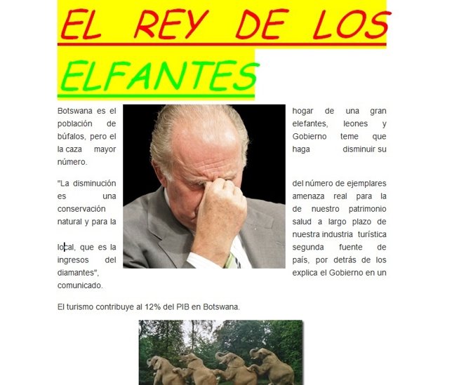 Rey Juan Carlos en una web del Ayuntamiento de Avilés