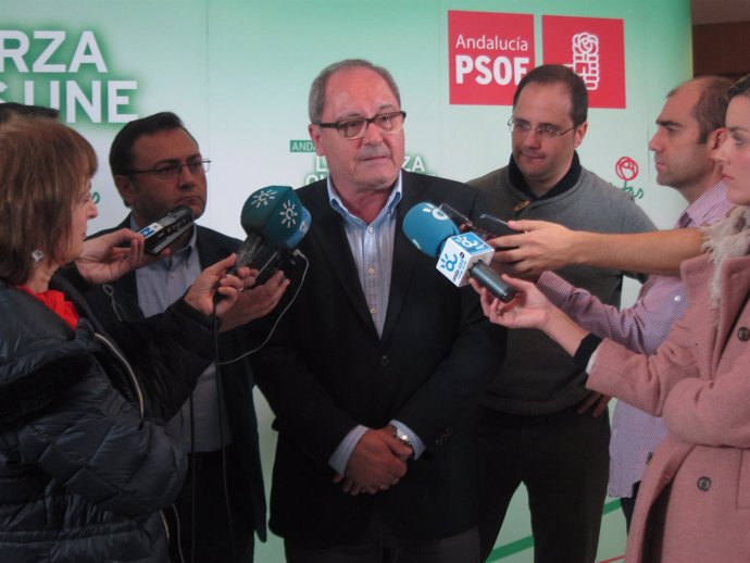 Heredia, Juan Cornejo y César Lueno, PSOE, en Málaga