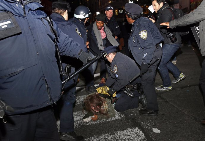 Detenciones protestas Times Square muerte Eric Garner. Diciembre 2014