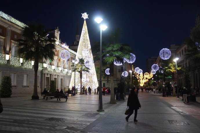 Iluminación navideña en la ciudad de Huelva