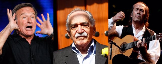 Robin Williams, Gabriel García Márquez y Paco de Lucía