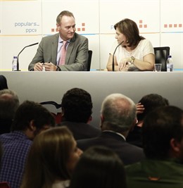 Fabra y Bonig en una imagen de archivo del Comité Regional del PPCV