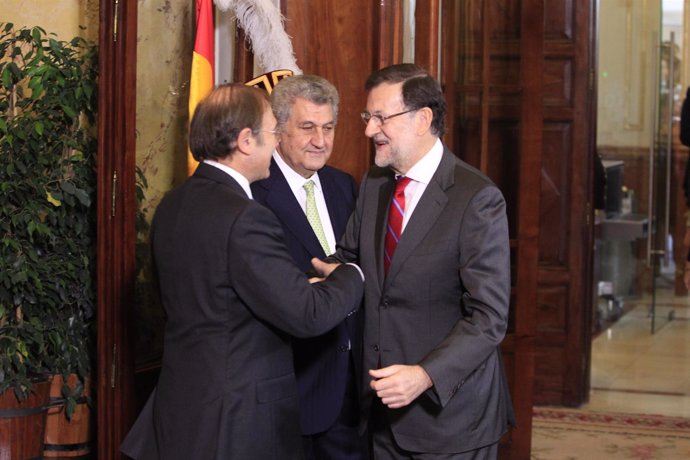 Pío García Escudero, Jesús Posada y Mariano Rajoy