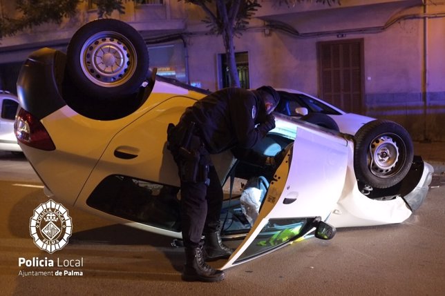 Aparatoso accidente en Palma