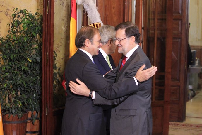 Pío García Escudero y Mariano Rajoy