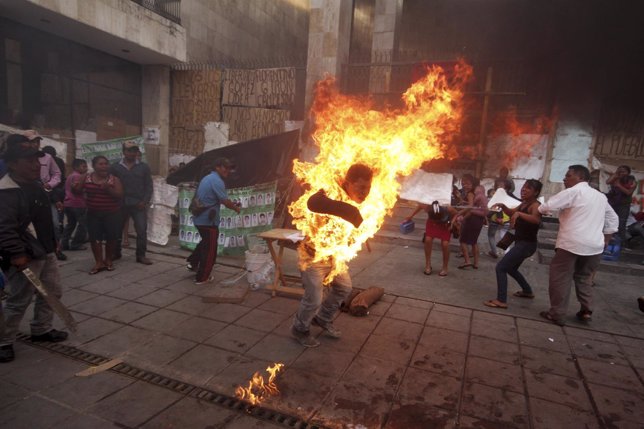 Un joven se prende fuego en Chiapas