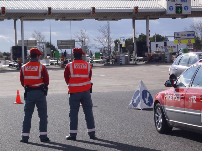 Agentes De La Policía Foral De Servicio En La A-15. 