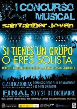 Cartel del I Concurso Musical Santander Joven