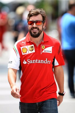 Fernando Alonso en el circuito de Interlagos