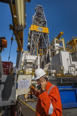 Plataforma de extracción de petroleo