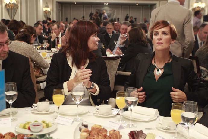 Micaela Navarro y María Chivite en los Desayunos de Europa Press