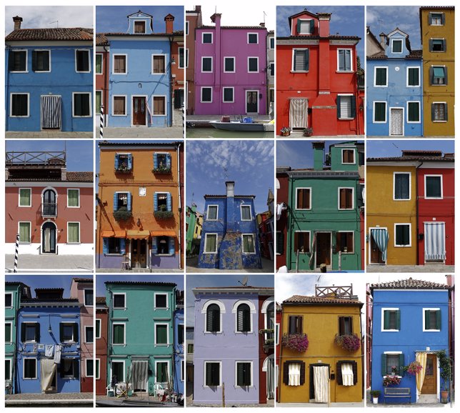 collage fachadas de Venecia