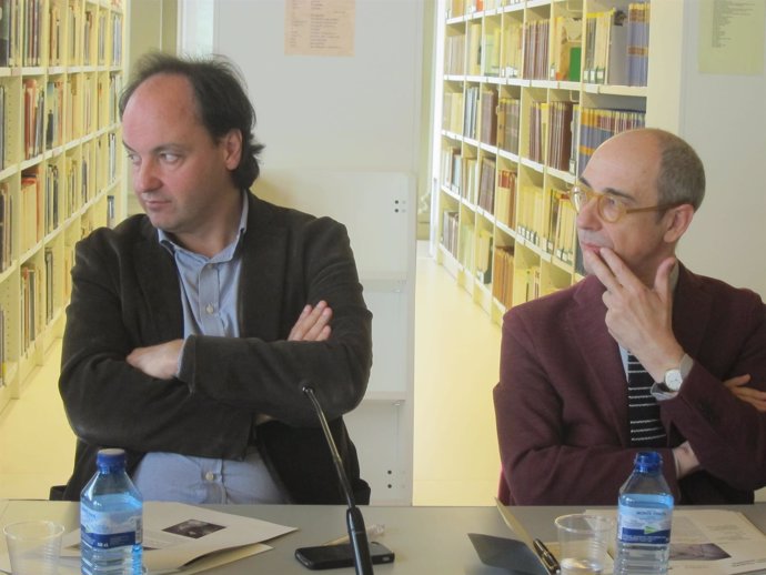 El director del MNAC P.Serra y el jefe de colecciones J.Lahuerta