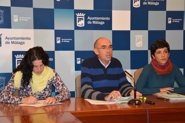 Ana García Sempere, Eduardo Zorrilla y Antonia Morillas IU Ayuntamiento Málaga