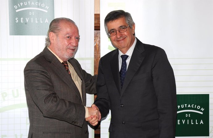 Villalobos y el presidente de Unicef Andalucía