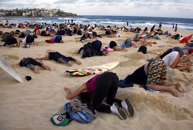 Manifestantes protestan contra cambio climático en Sidney