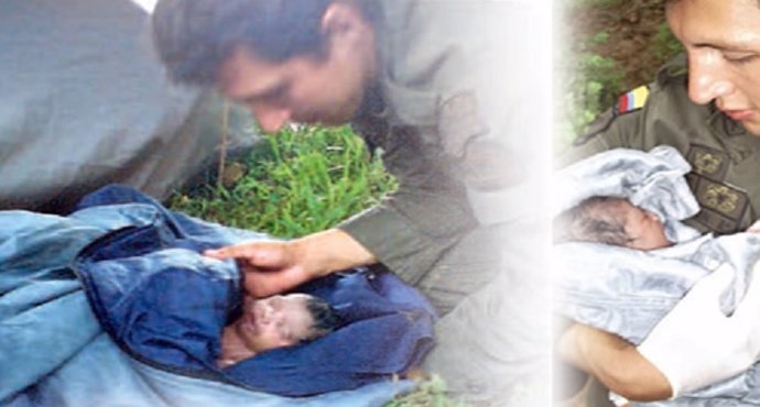 Un policía colombiano ayudó al parto de una niña en plena selva