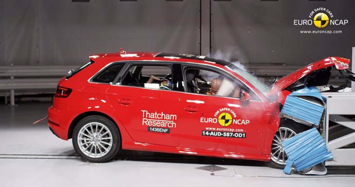 Prueba de choque Euro NCAP para el Audi  A3 Sportback e-tron