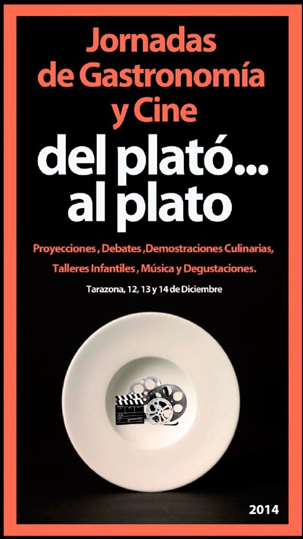 Cartel de las jornadas sobre cine y gastronomía de Tarazona