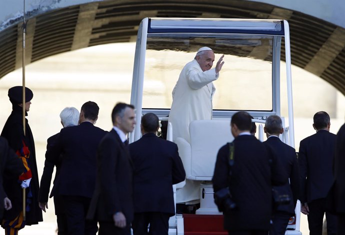 El Papa Francisco, tras una audiencia en El Vaticano