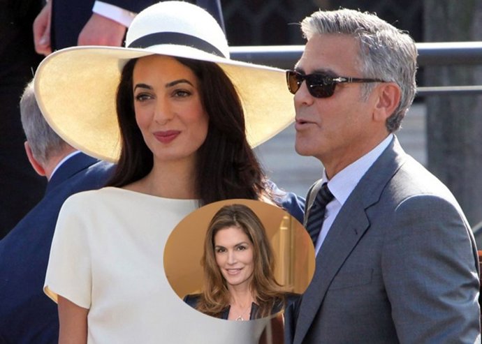 GEORGE CLOONEY Y AMAL ALAMUDDIN CELOS POR CINDY CRAWFORD