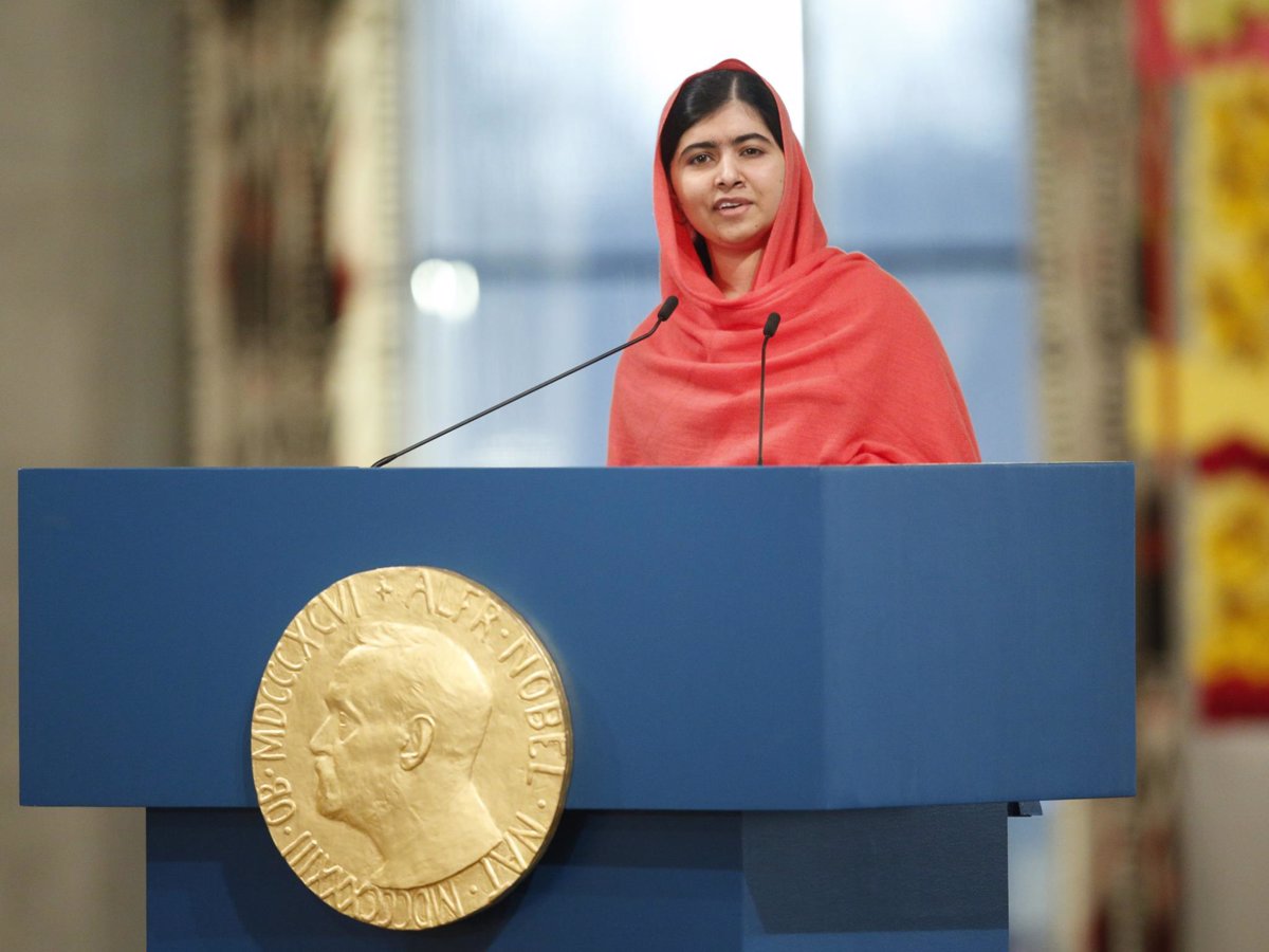 Malala Yousafzai recibe el Premio Nobel de la Paz en Oslo