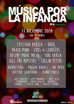 Cartel del concierto benéfico de Música por la Infancia
