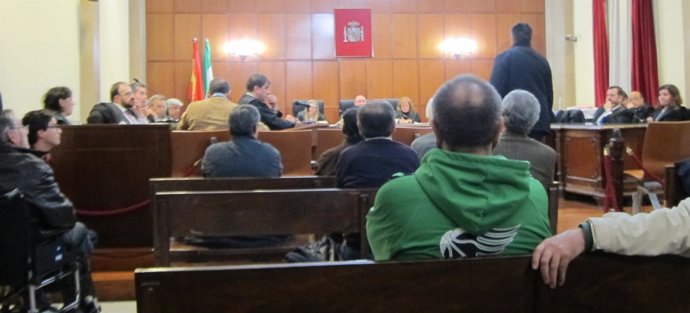 Sala de vistas de la Audiencia Provincial durante el juicio del caso Iniosa