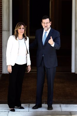 Mariano Rajoy junto a Susana Díaz en La Moncloa.