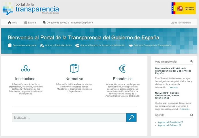 Portal de Transparencia del Gobierno 