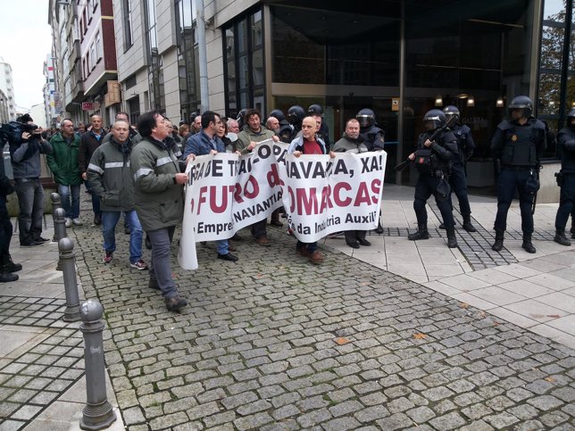 Marcha de operarios de Navantia en Ferrol