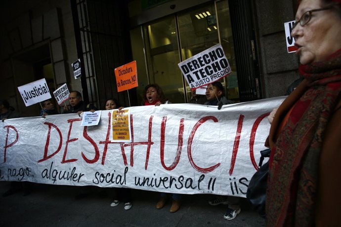 Manifestación sobre desahucios