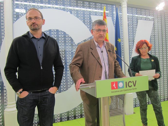 Joan Herrera, Salvador Milà, Hortènsia Grau (ICV)