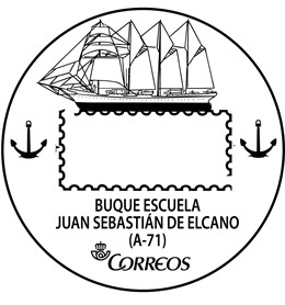 Matasellos de Correos dedicado a Elcano