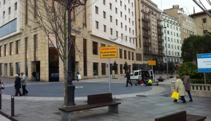 Avería en la plataforma de la calle Cádiz