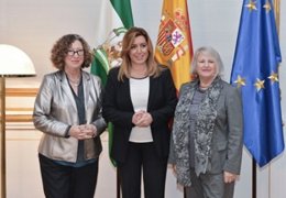Susana Díaz, durante la reunión 