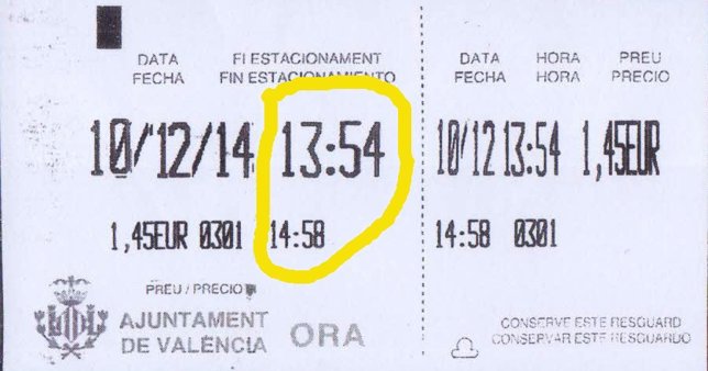 Ticket falso de la ORA detectado por la Policía Local