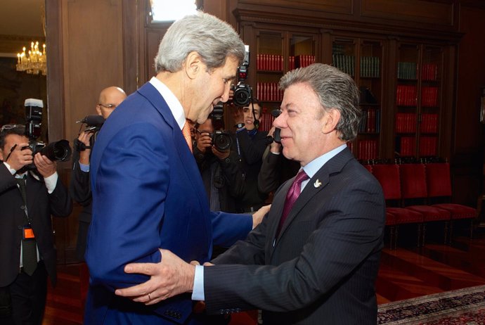 Reunión entre John Kerry y Juan Manuel Santos