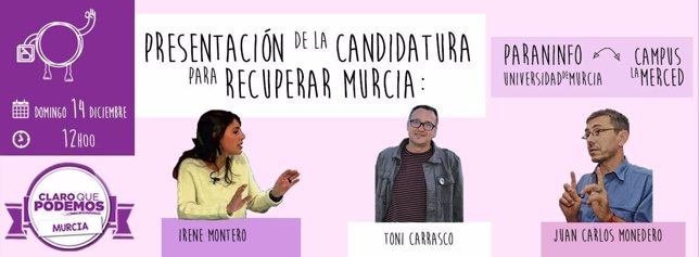 Presentación de la candidatura de Toni Carrasco