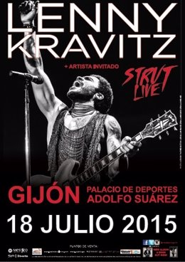 Cartel del concierto de Lenny Kravitz