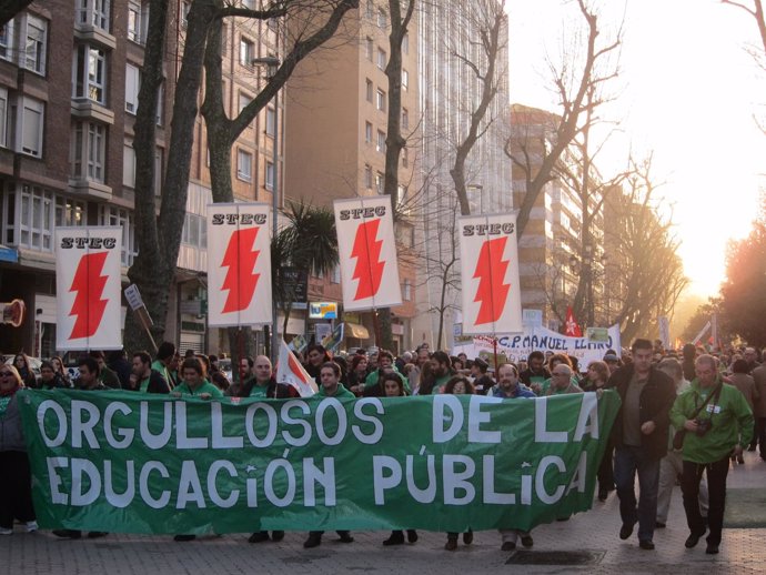Manifestación contra la LOMCE en Santander. 22 febrero 2014