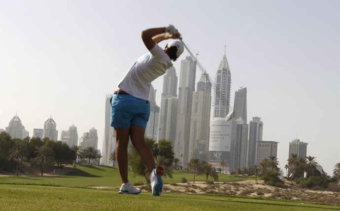 Carlota Ciganda en el Omega Dubai Masters
