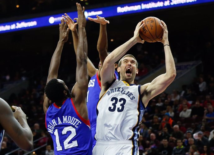 Marc Gasol NBA Memphis Grizzlies Philadelphia 76ers Sixers