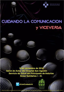 Cartel de las Jornadas sobre comunicación en Hospital San Agustín