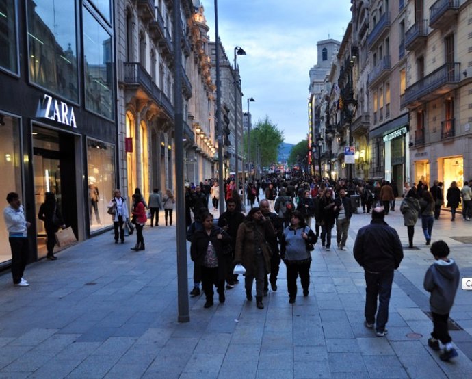 Calle Portal del Ángel de Barcelona.