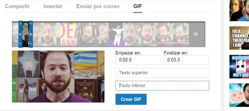 Creador de gifs youtube