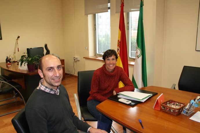 Delegada de Empleo, Marta Rueda y Ramiro Vera Fluixa, del ZAV de Alemania