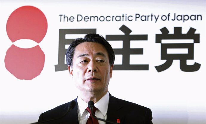 El líder del Partido Democrático de Japón (PDJ), Banri Kaieda